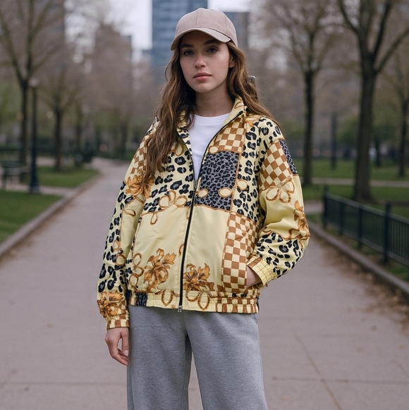 Vintage Jackets & Blazers - Vintage Leopard and Checkered Jacket